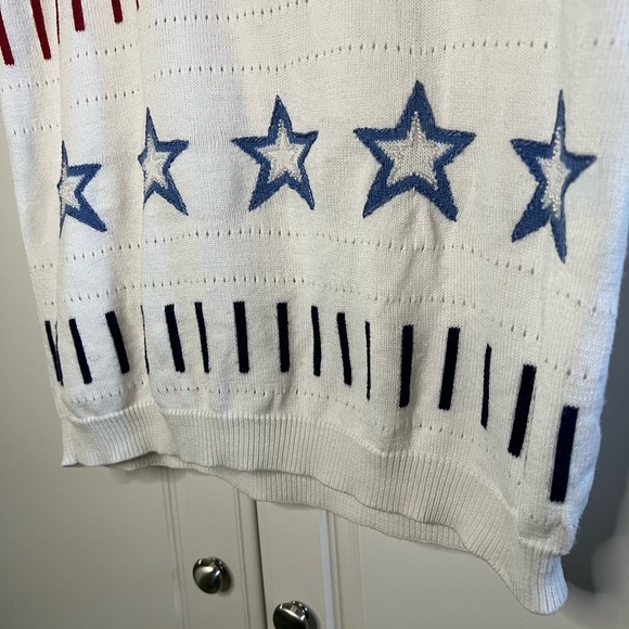 Vintage Grandma Patriotic Fourth of July Short Sleeve Sweater - Picture 5 of 10